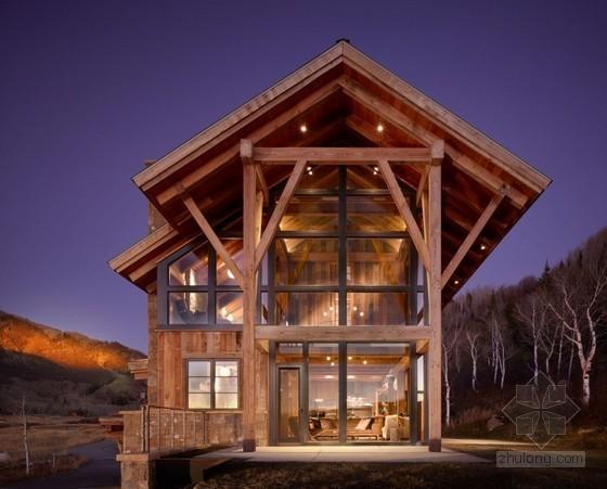 纯木结构搭建出的里德住宅室内设计